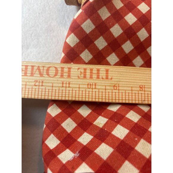 Dooney & Bourke Red & White Checkered Crossbody Bag With Adjustable Strap - Picture 8 of 8